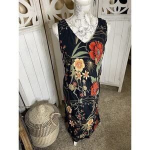 Vintage 90s Dressing Clio Floral Print Maxi Dress Cottagecore USA Medium